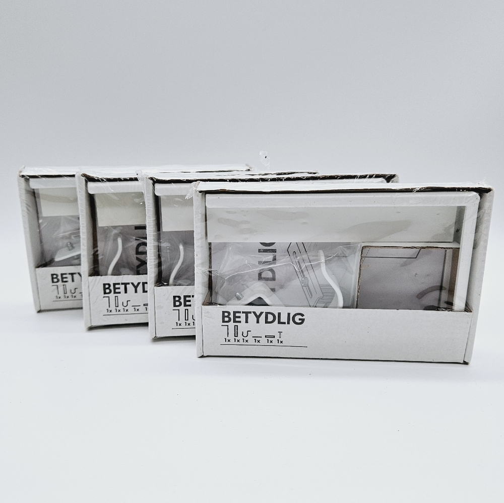 IKEA | BETYDLIG curtain rod ceiling/wall bracket x4 units - white